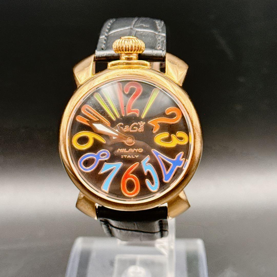 GaGa MILANO ガガミラノ マヌアーレ40 クォーツ 腕時計 稼働品