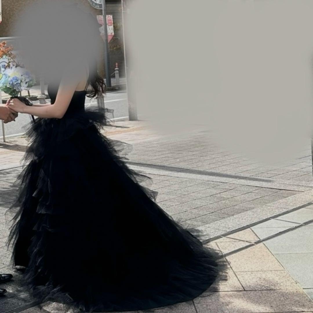 前撮り黒ドレス