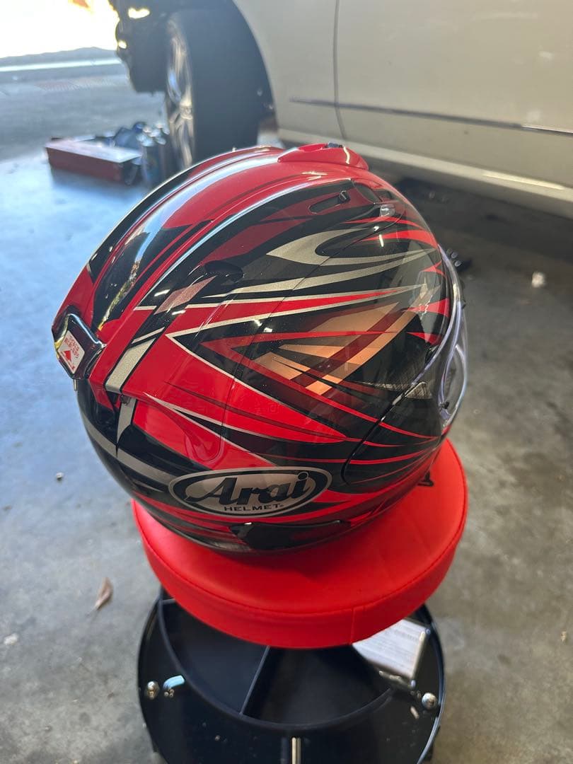 美品　RX-7X Arai 59.6cm レッド/ブラック