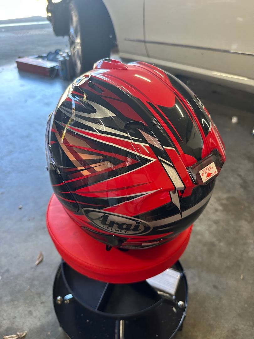 美品　RX-7X Arai 59.6cm レッド/ブラック
