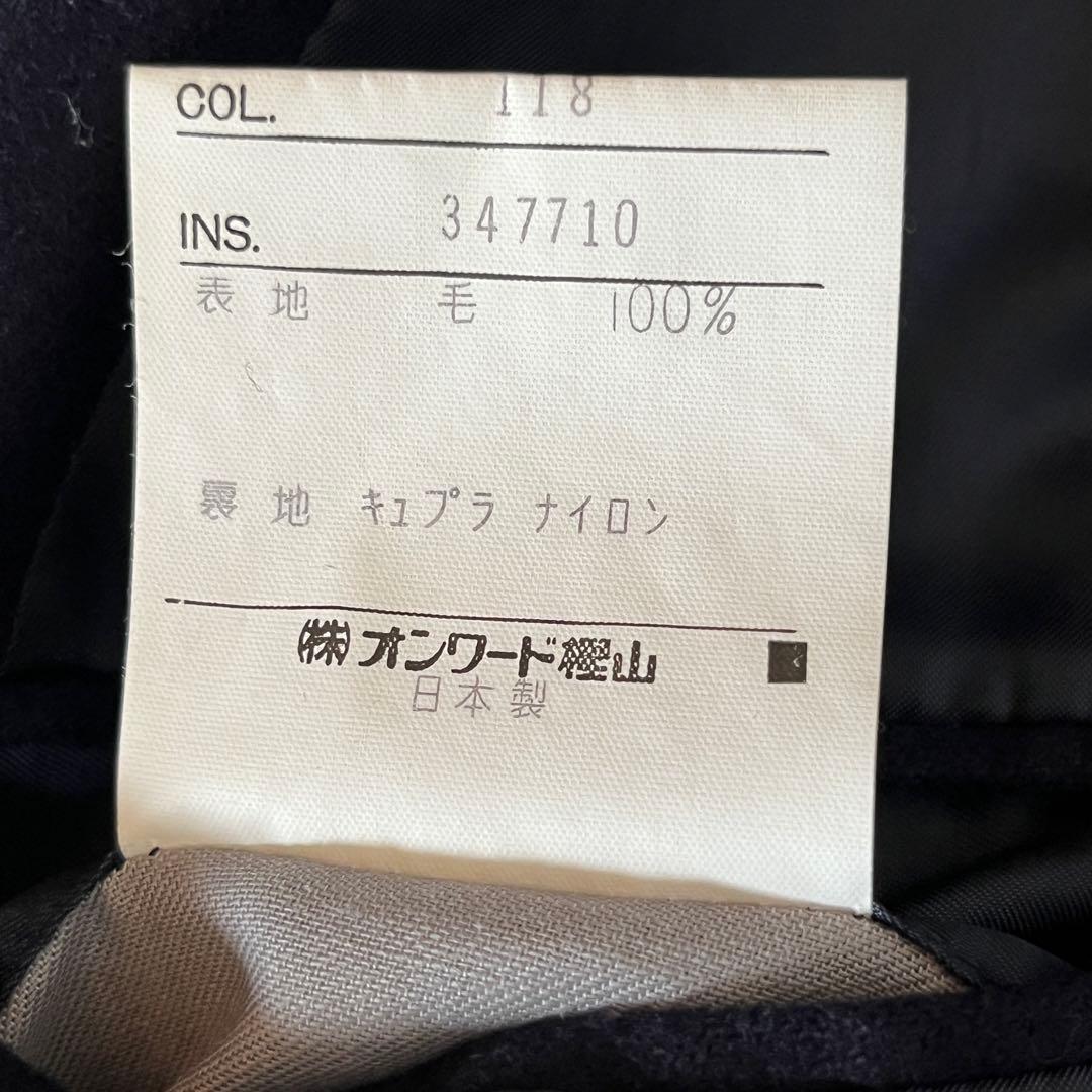 【美品】ジェイプレス 紺ブレニューイングランドLESSONA社製カシミヤ混 L