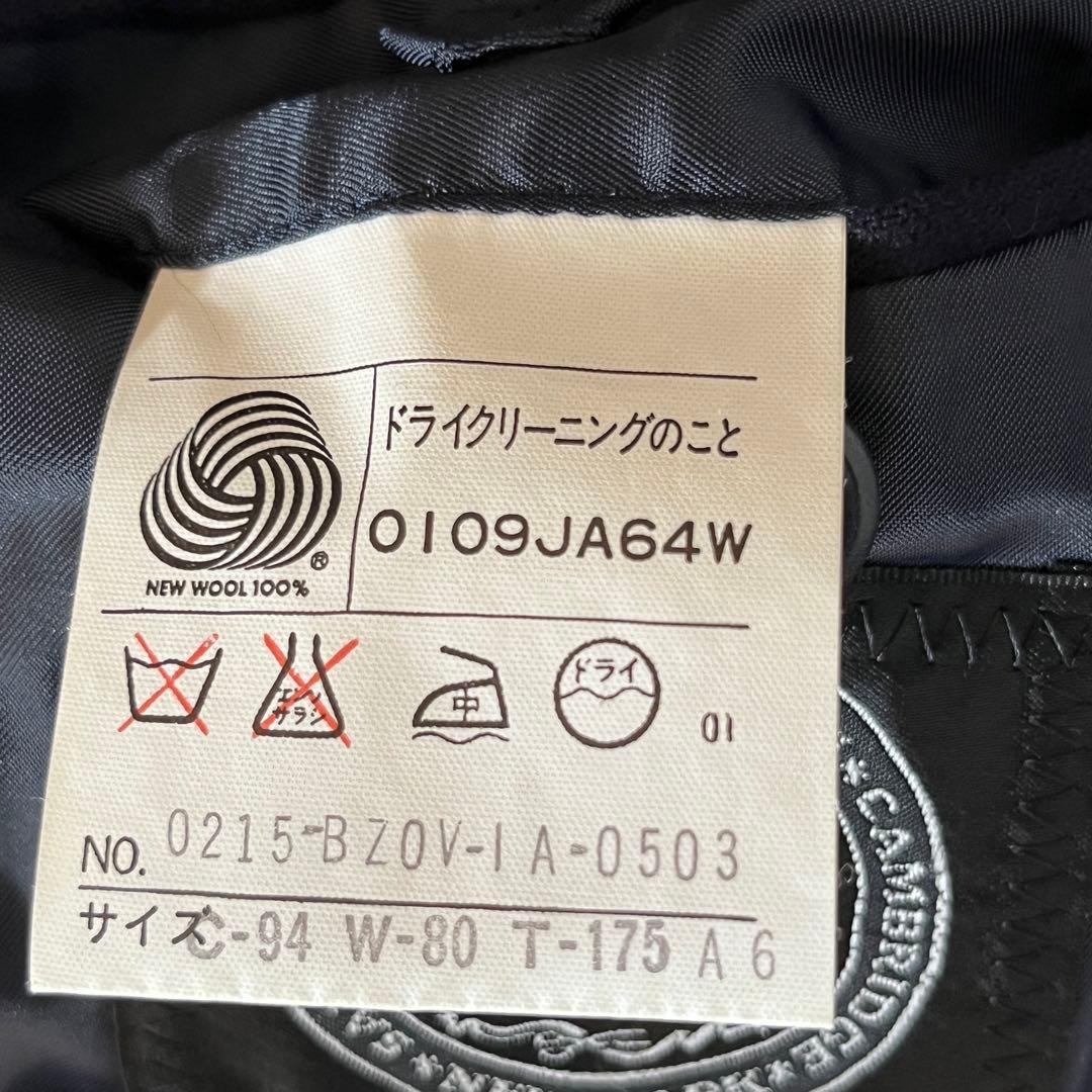 【美品】ジェイプレス 紺ブレニューイングランドLESSONA社製カシミヤ混 L