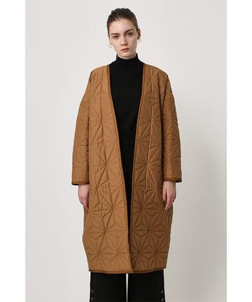 新品 キルティングカバードコート