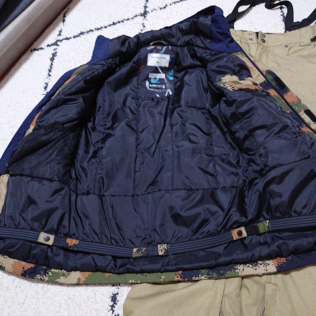 クイックシルバー　ARBN 150 迷彩柄 スノーボードウェア スキー　上下