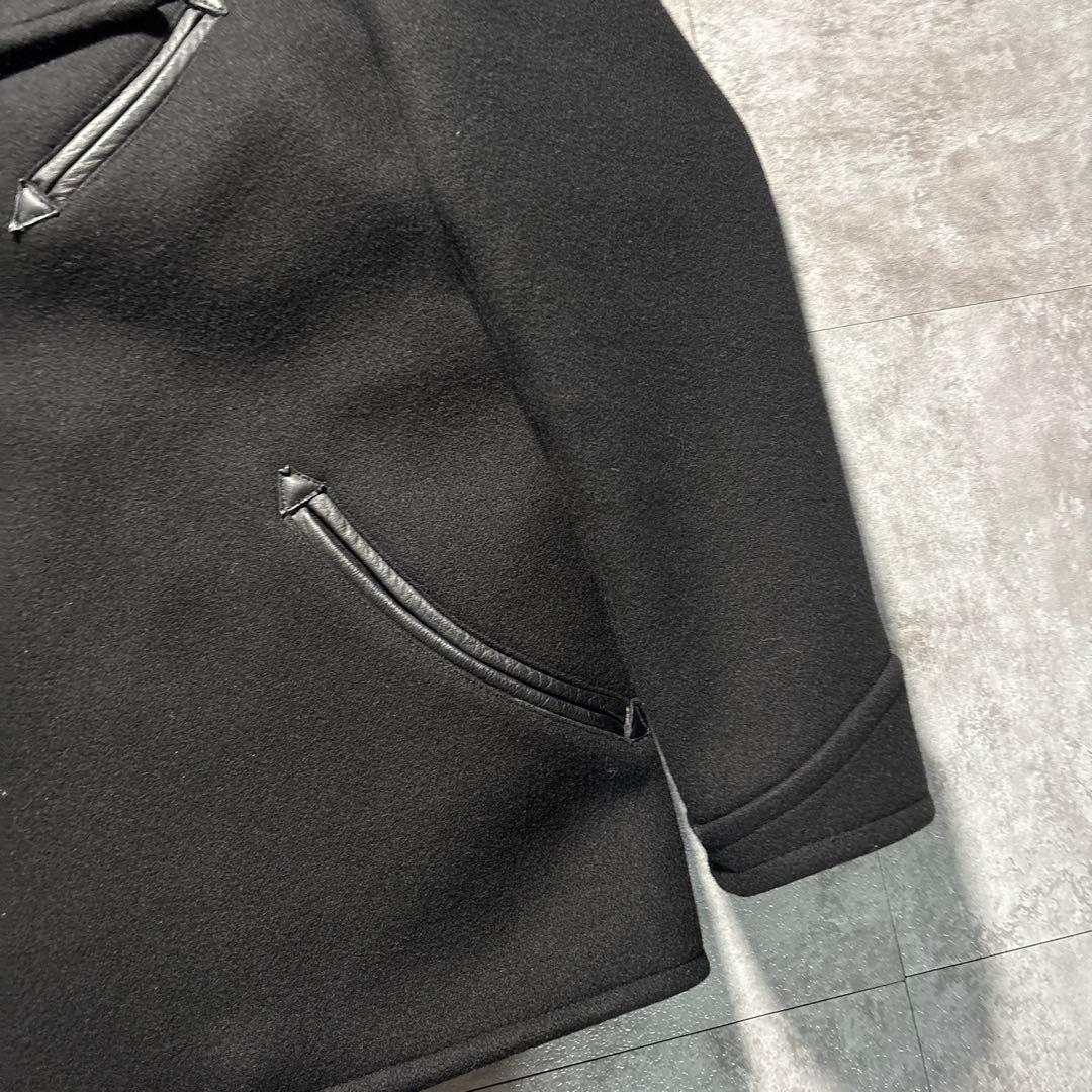 極美品　rude gallery ポケットレザーPコート　チバユウスケ ブラック