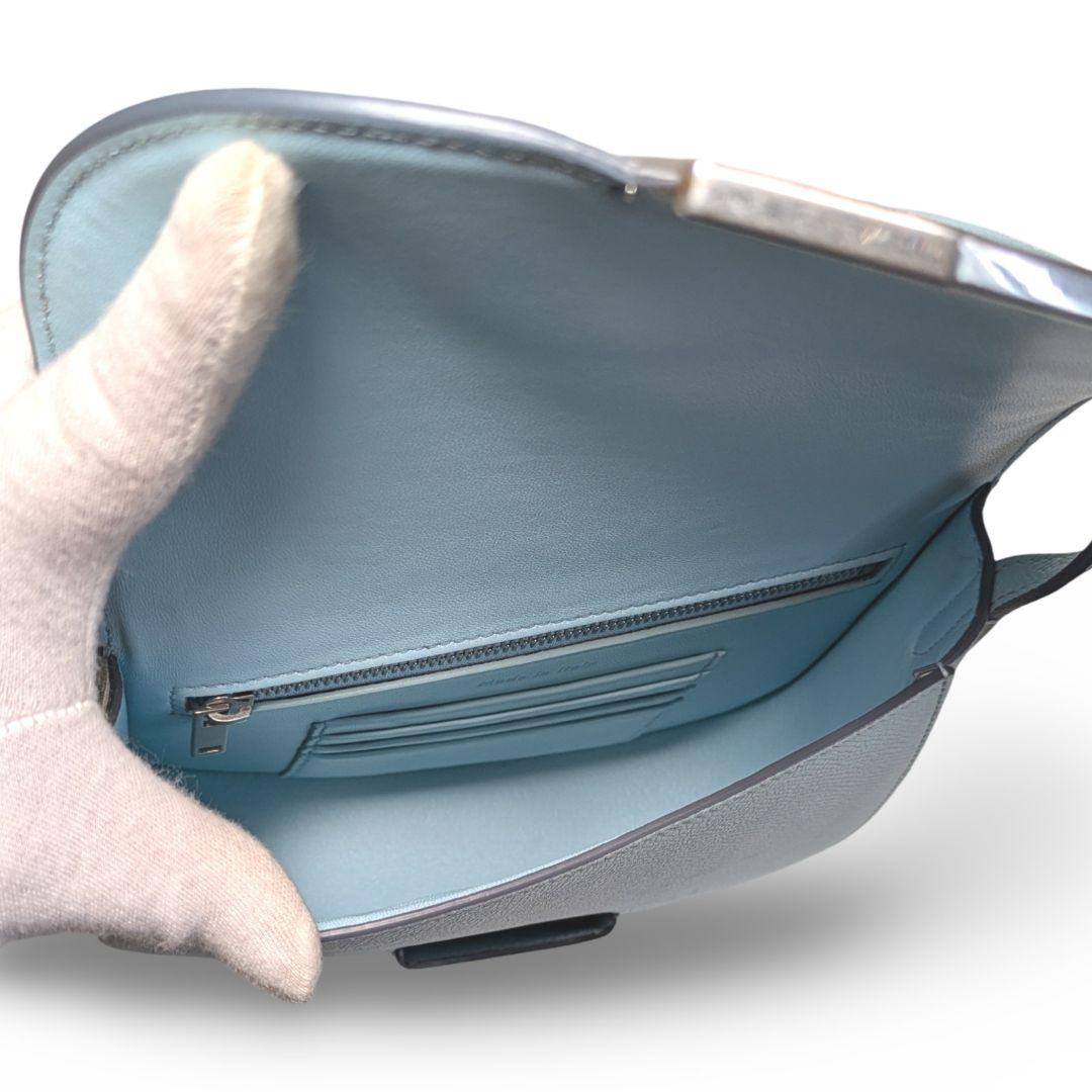 【極美品】CELINEセリーヌ トロッター　ライトブルー ショルダーバッグ