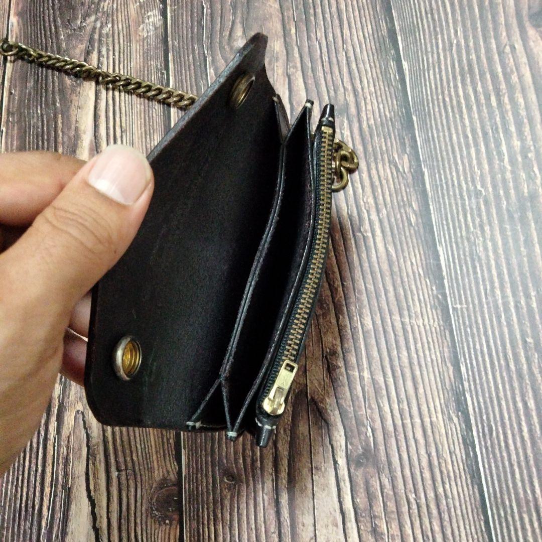 トラッカーウォレット ウォレットチェーン ブラックレザー