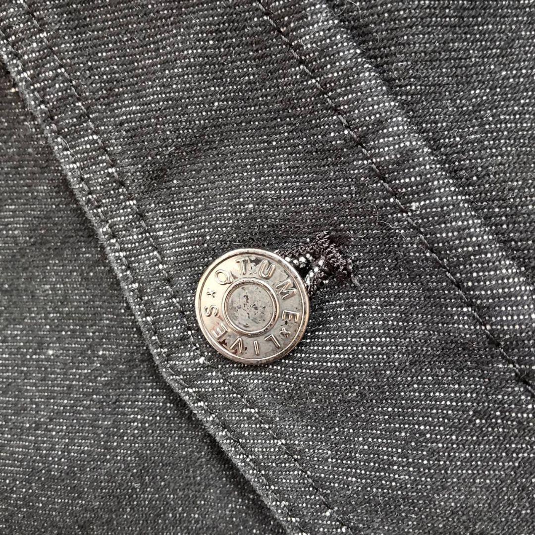 美品✨QTUME クチューム★ノーカラー ツイードデニムジャケット Mサイズ