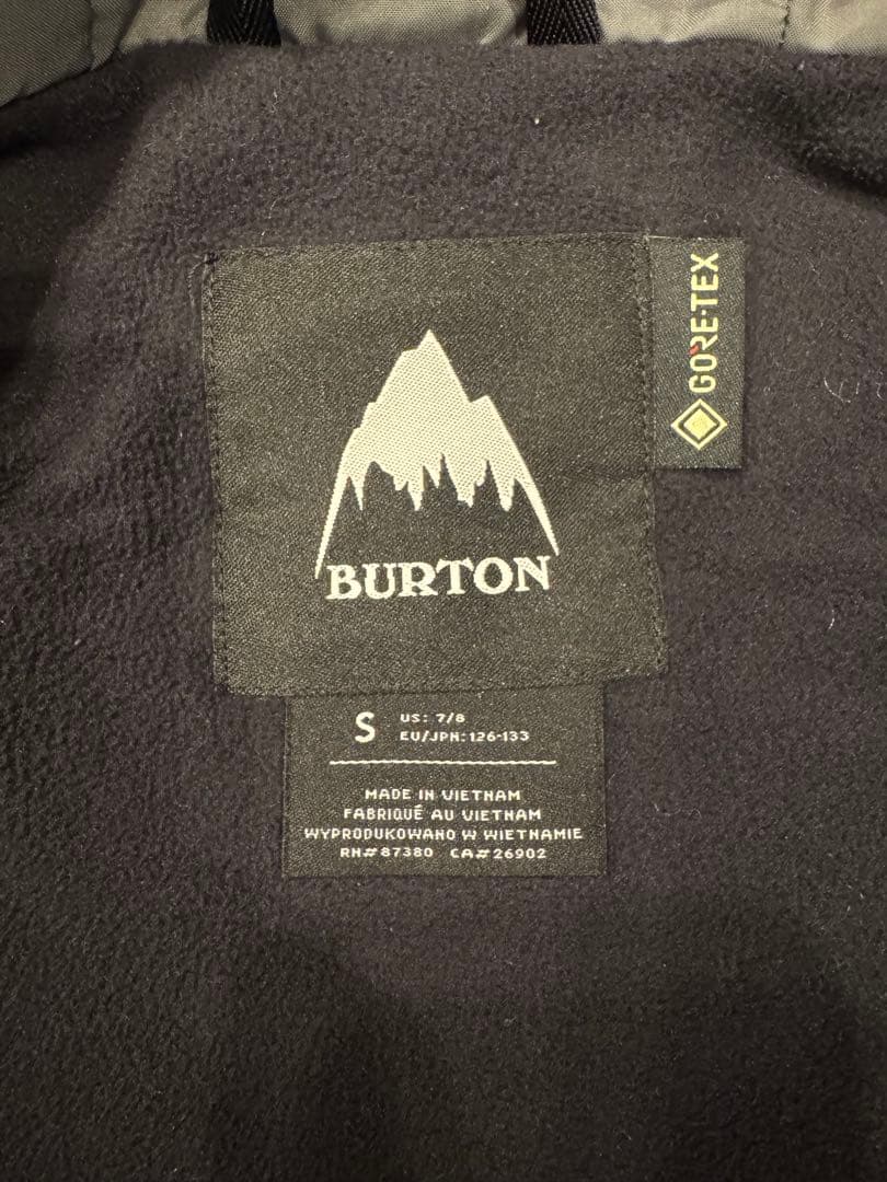 BURTON KIDS GORE-TEX キッズウェア 黒セットアップ Sサイズ