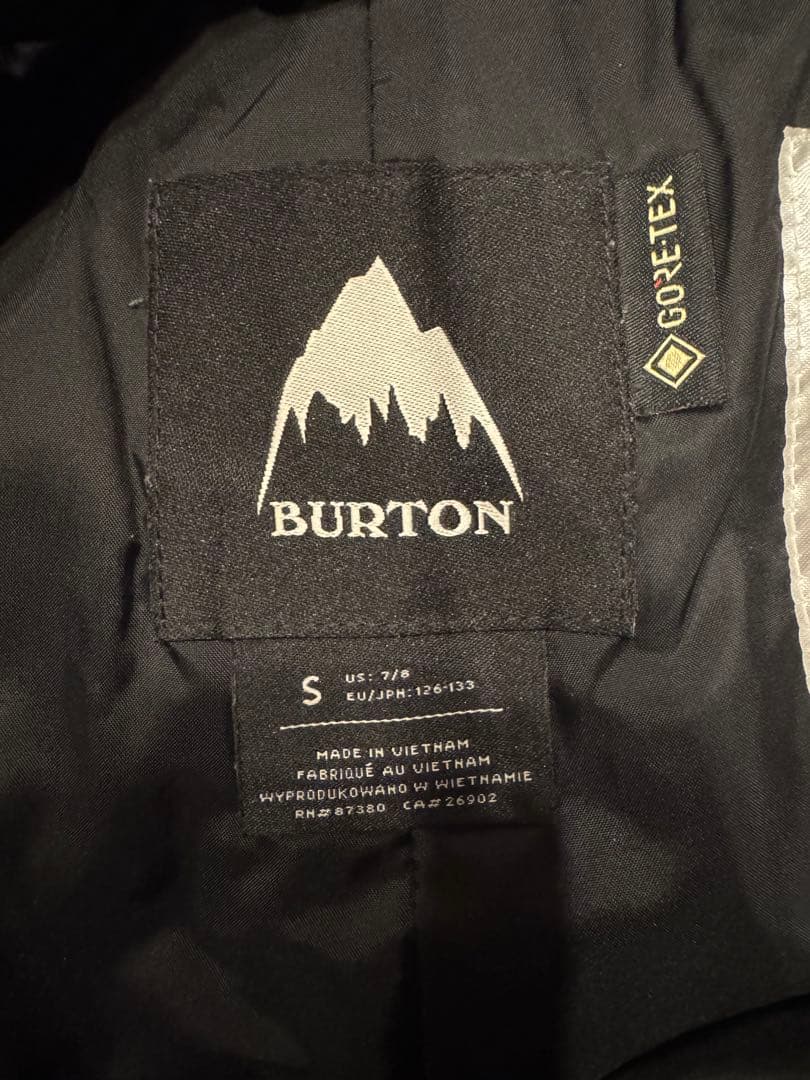 BURTON KIDS GORE-TEX キッズウェア 黒セットアップ Sサイズ