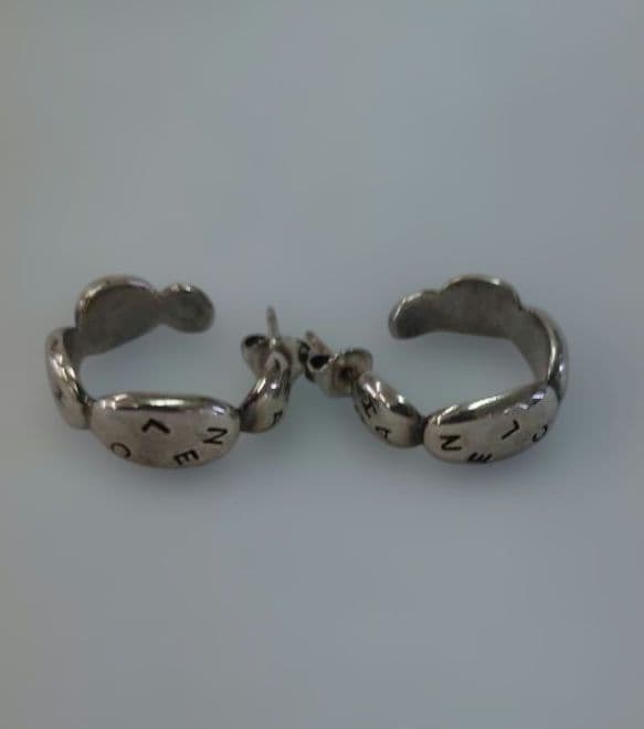 CHANELロゴピアス シルバー VINTAGE CHANEL