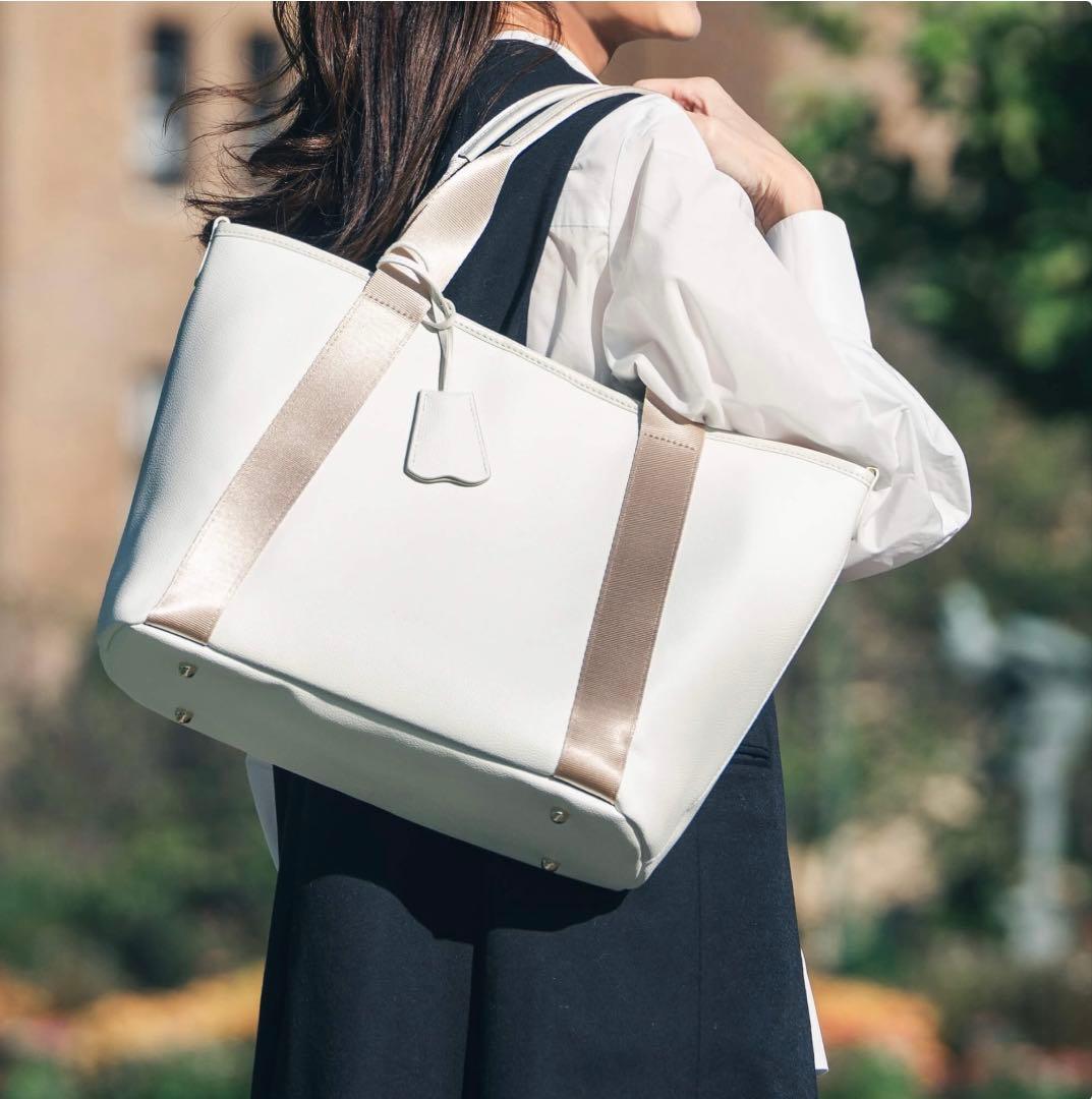 Y-STYLE 魔法の収納トートバッグ Mサイズ　ホワイト