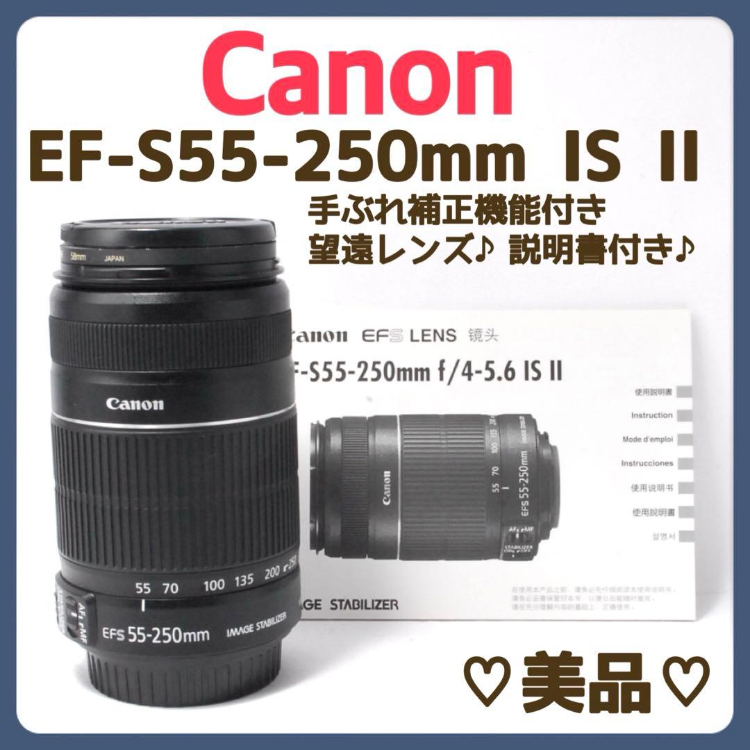 美品✨Canon EF-S 55-250mm IS II 望遠レンズ✨説明書付き