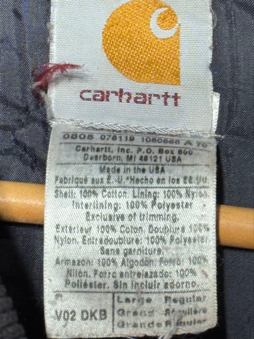 USA製 Carhartt V02 DKB ダウンベスト