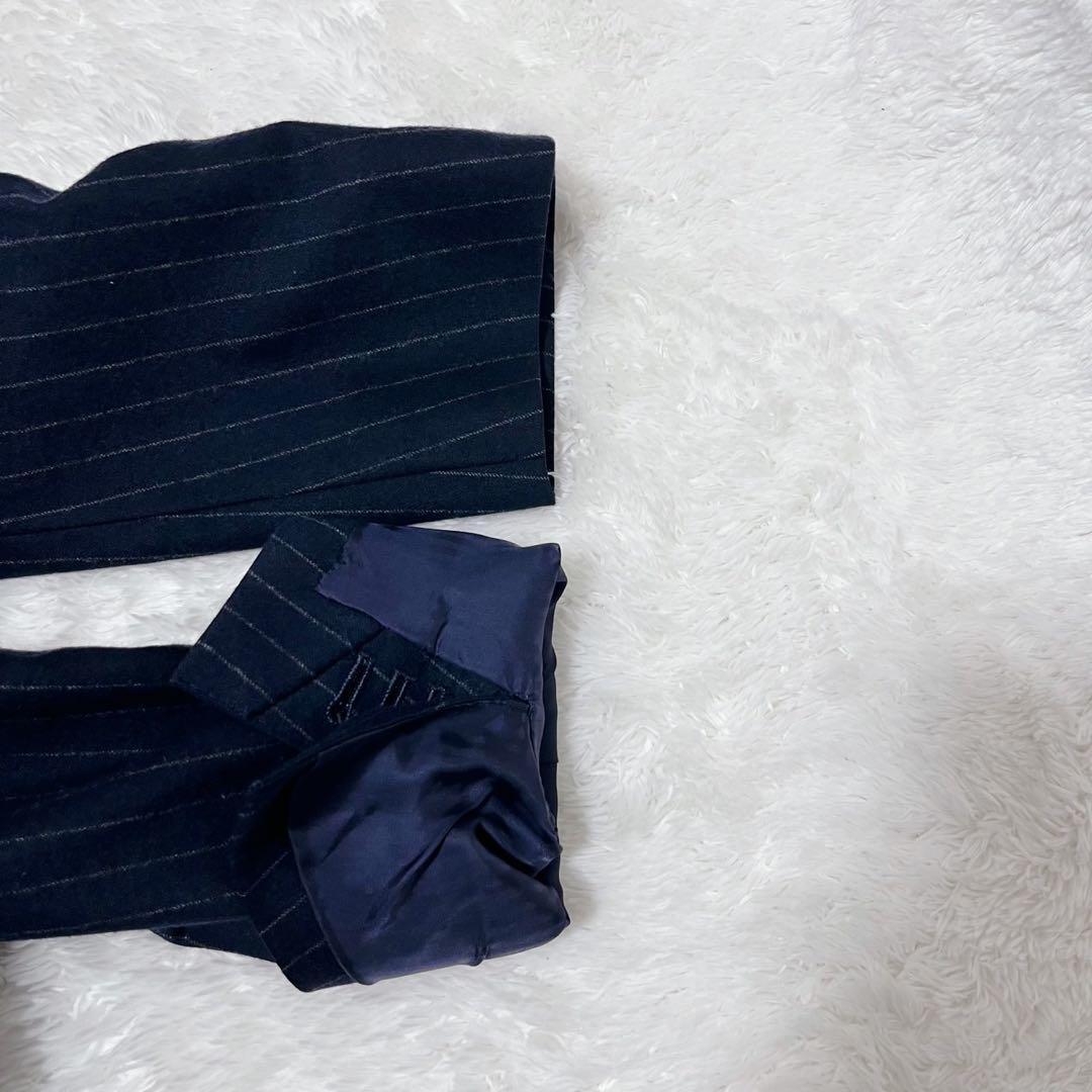 h’m tailored スーツ 3ピース 紺ストライプ A6 メンズ