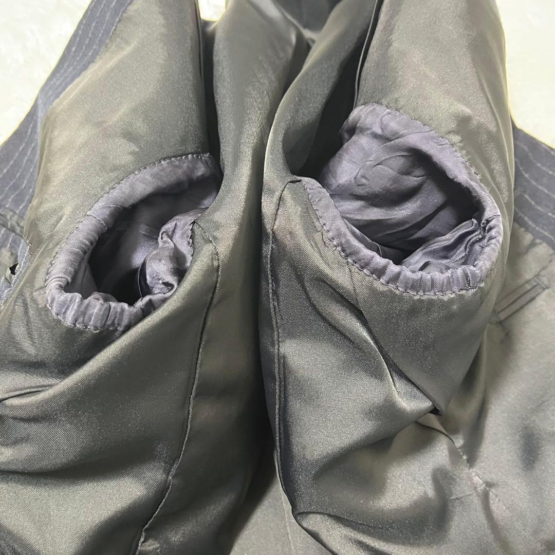 h’m tailored スーツ 3ピース 紺ストライプ A6 メンズ