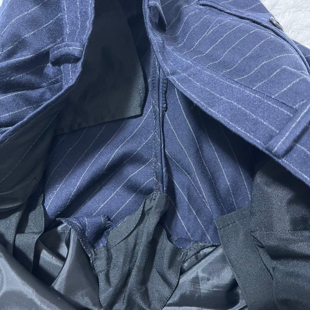 h’m tailored スーツ 3ピース 紺ストライプ A6 メンズ