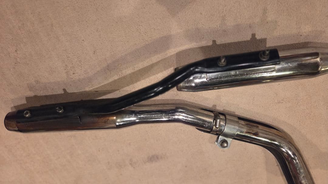 ハーレー　FXR　エボ　 デュアルエキゾーストマフラー　テーパードマフラー