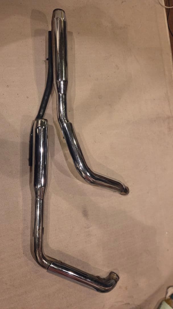 ハーレー　FXR　エボ　 デュアルエキゾーストマフラー　テーパードマフラー