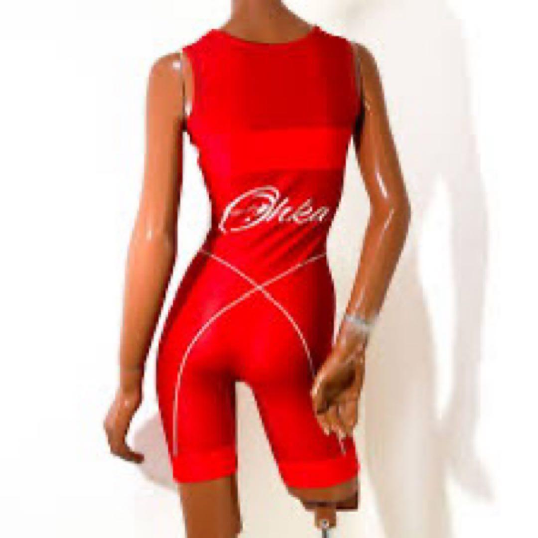 日体大桜華　レスリング　シングレット　赤青