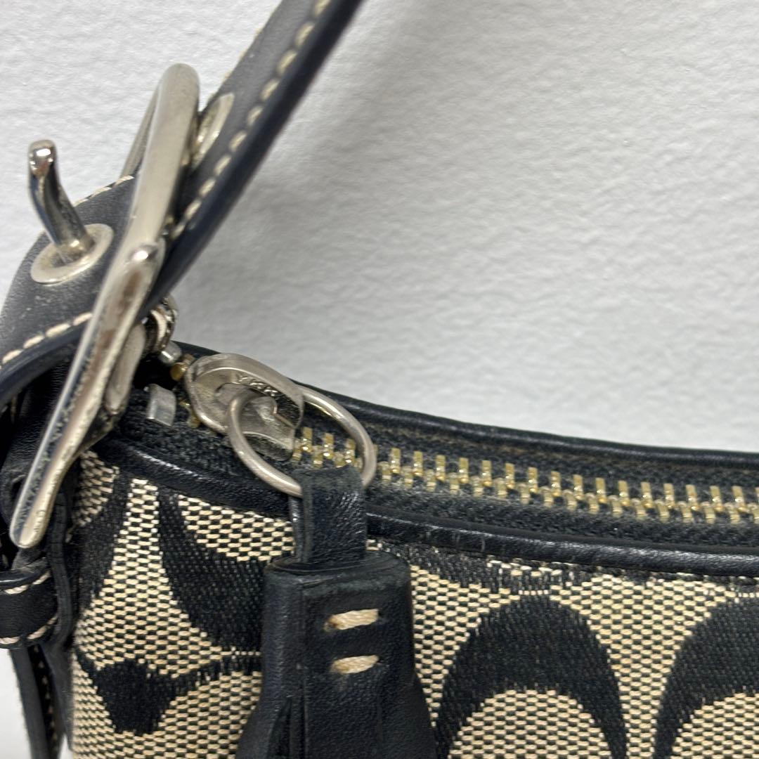 COACH コーチ 6371 シグネチャー ワンショルダーバッグ 肩掛け　黒