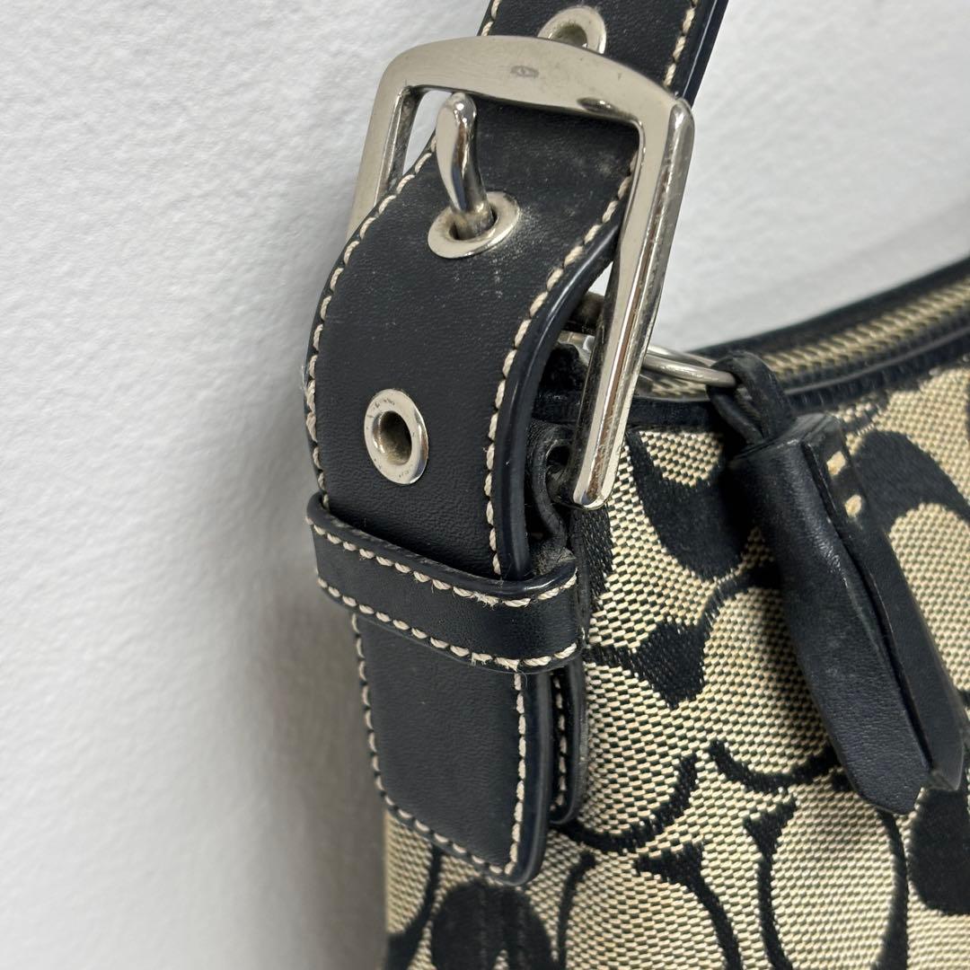 COACH コーチ 6371 シグネチャー ワンショルダーバッグ 肩掛け　黒