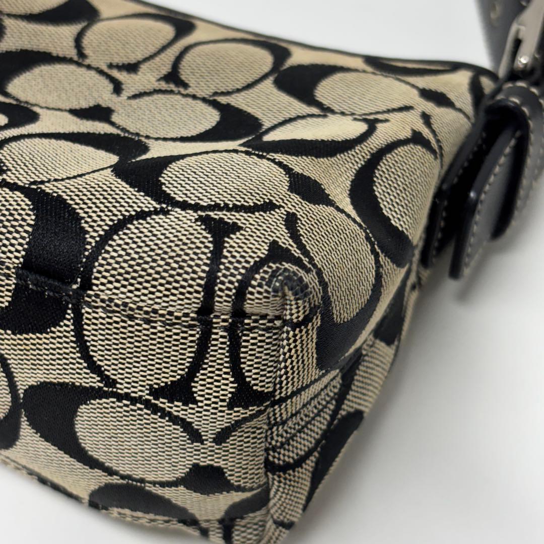 COACH コーチ 6371 シグネチャー ワンショルダーバッグ 肩掛け　黒