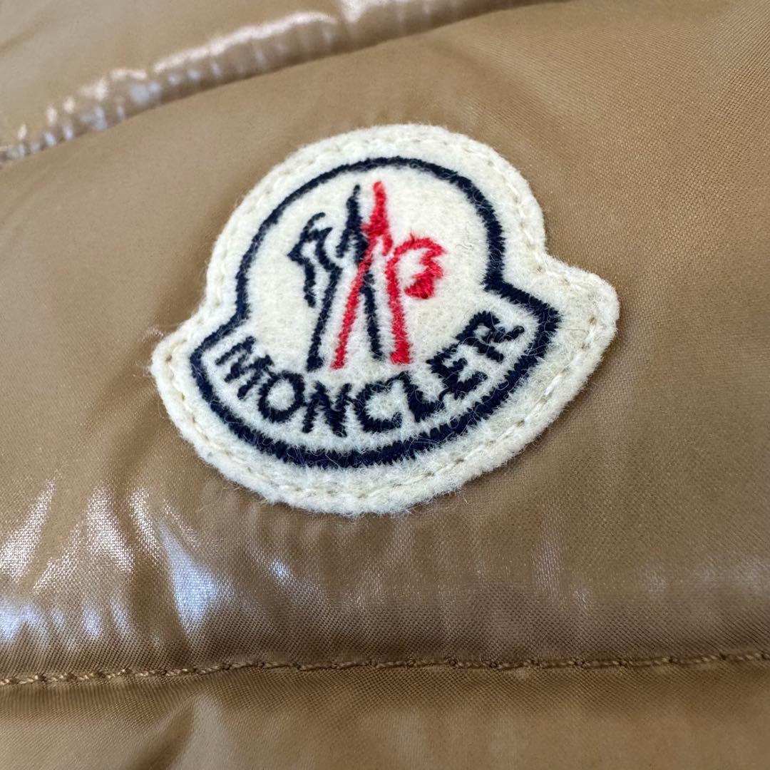 MONCLER ダウンベスト　キャメル　サイズ1 ロゴワッペン　ダブルジップ