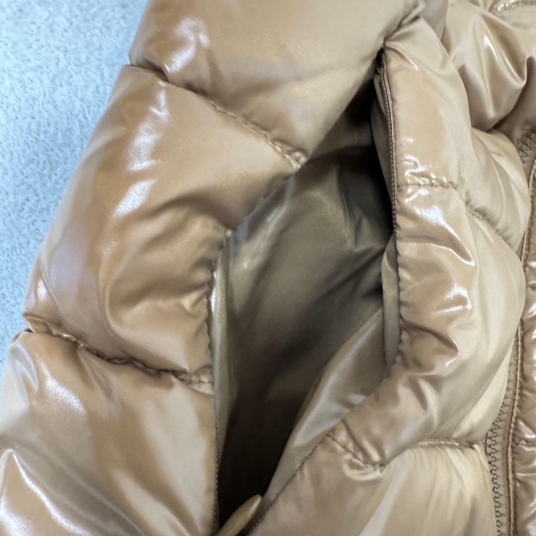 MONCLER ダウンベスト　キャメル　サイズ1 ロゴワッペン　ダブルジップ