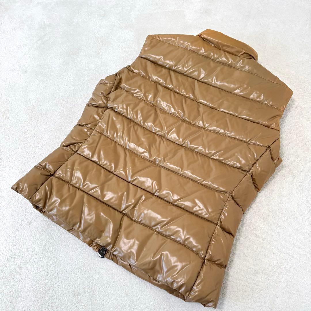 MONCLER ダウンベスト　キャメル　サイズ1 ロゴワッペン　ダブルジップ