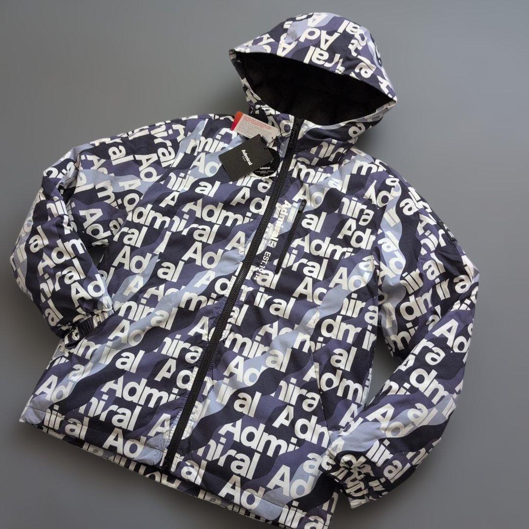【未使用タグ付き】アドミラルゴルフ　モノグラムダウンジャケットパーカー　L