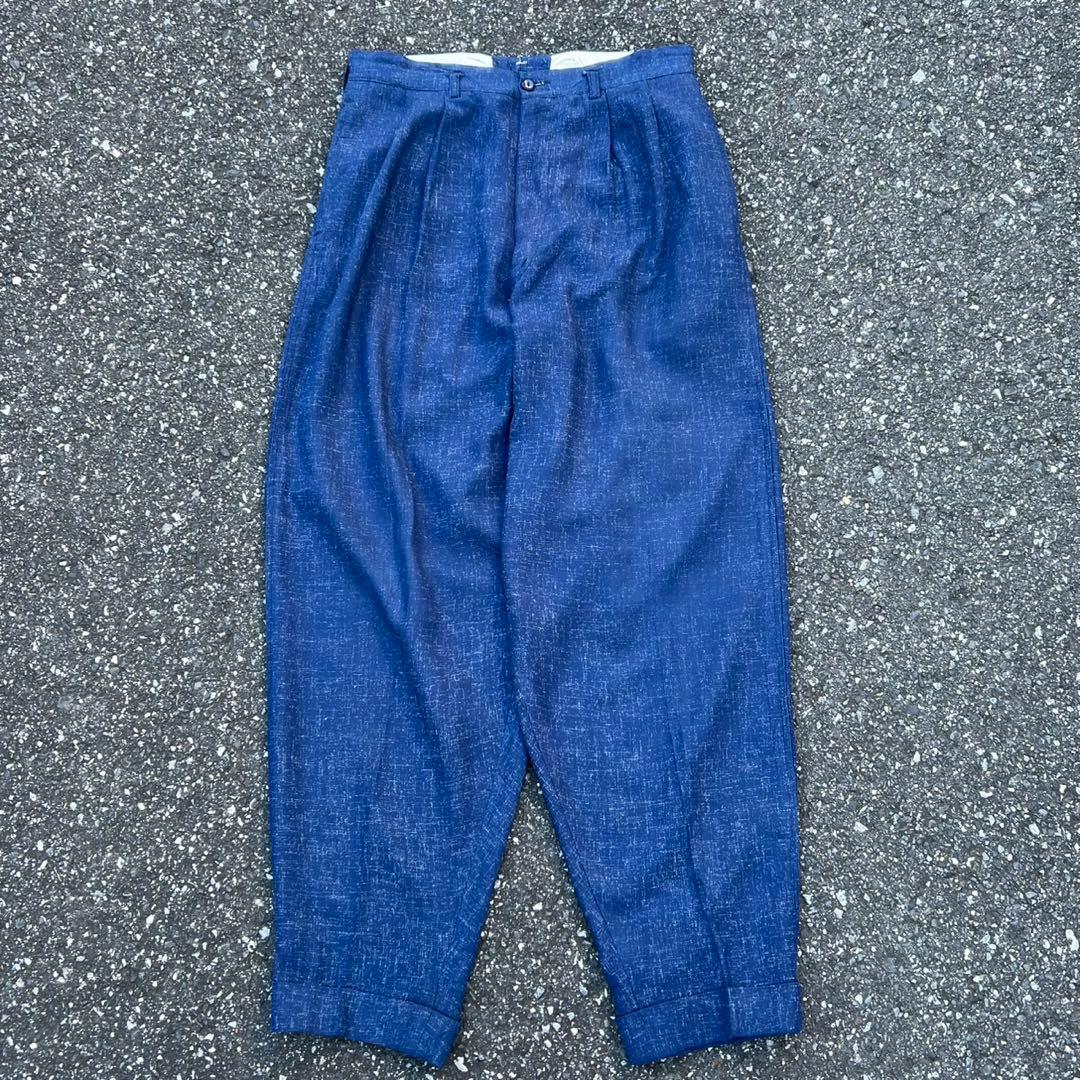 50s wool gabardine slacks 絣　ウールレーヨンギャバスラ
