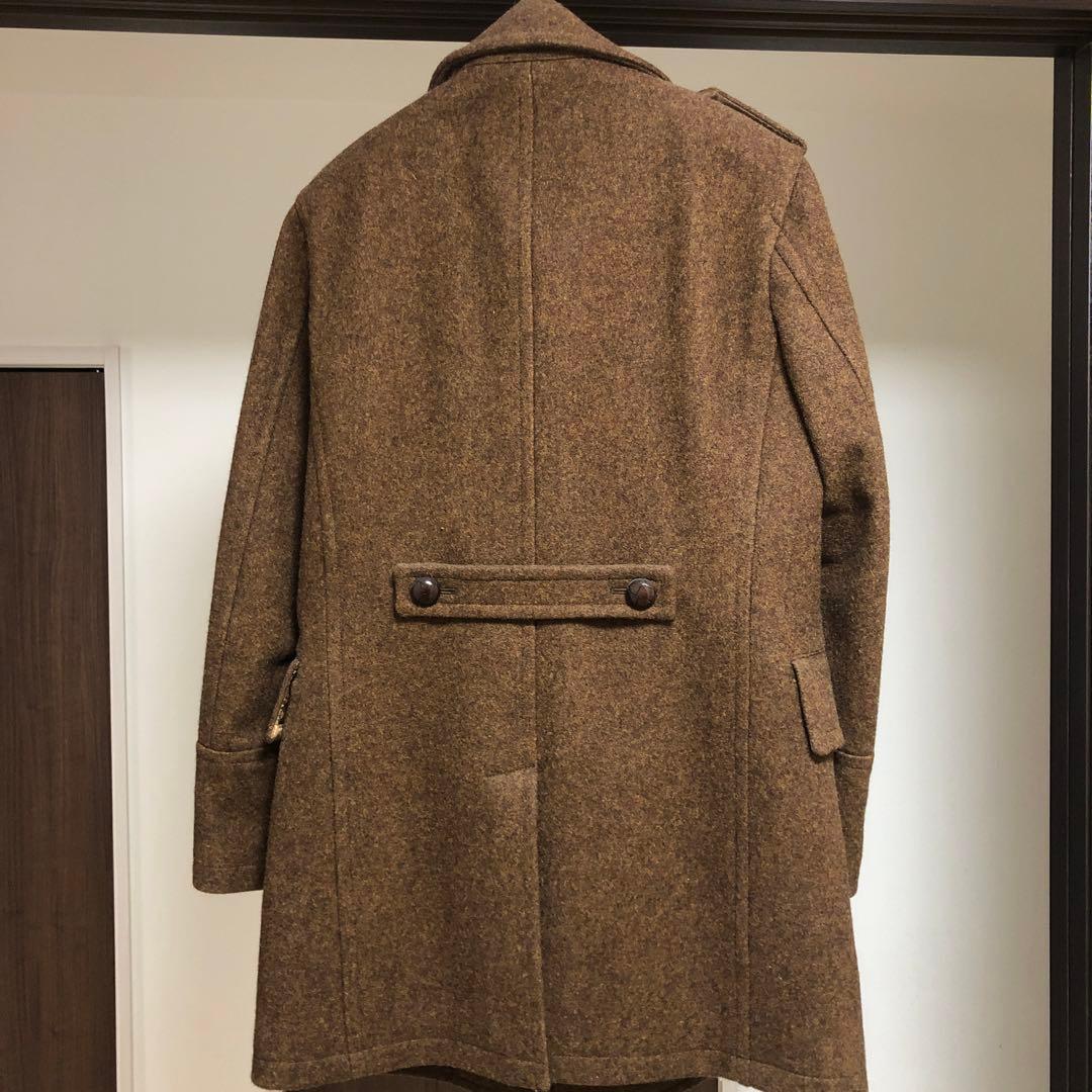 Kiyo★新品未使用★BURBERRY LONDON製メンズピーコート茶Ｌ