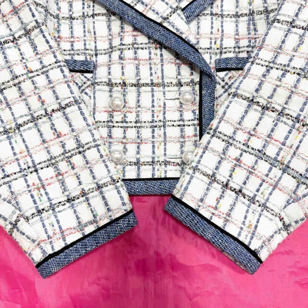 【美品✨】ルネ　ジャケット　羽織り　ツイード　パール　2021年　36