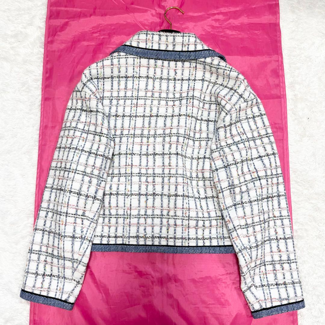 【美品✨】ルネ　ジャケット　羽織り　ツイード　パール　2021年　36