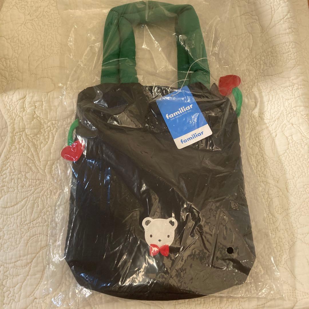 完売⭐︎ familiar 巾着バック　ブラック