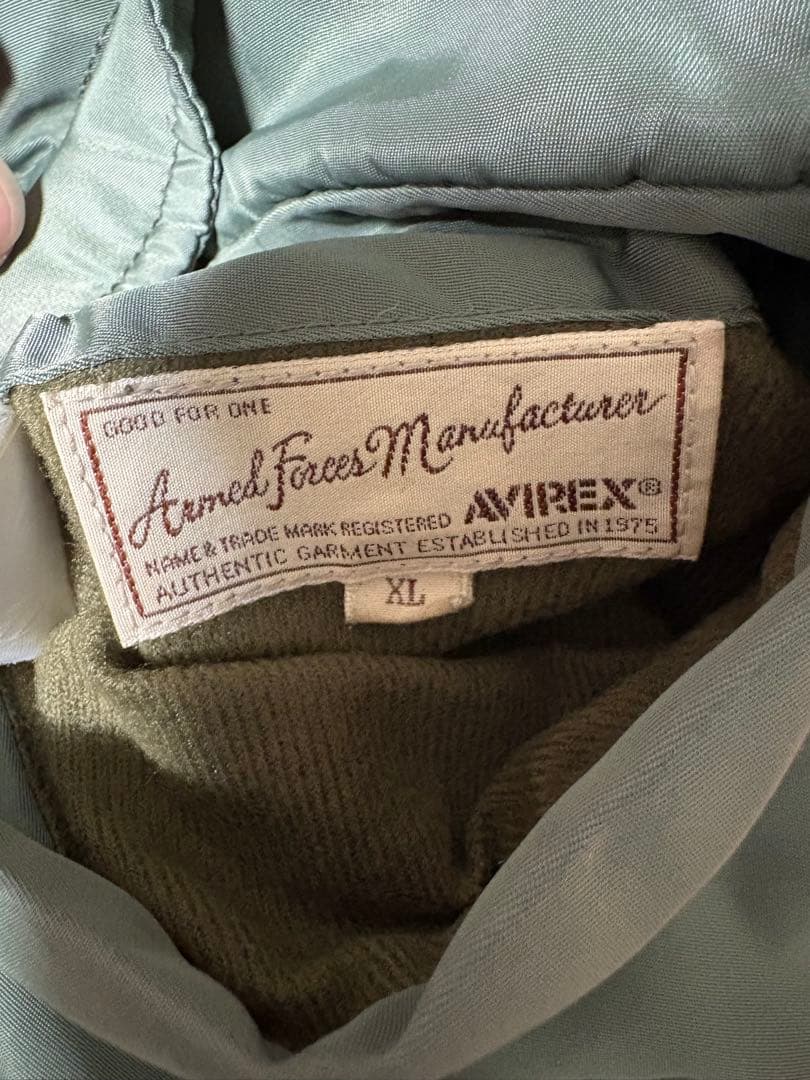 カウカウ　　AVIREX MA-1 フライトジャケット オリーブグリーン