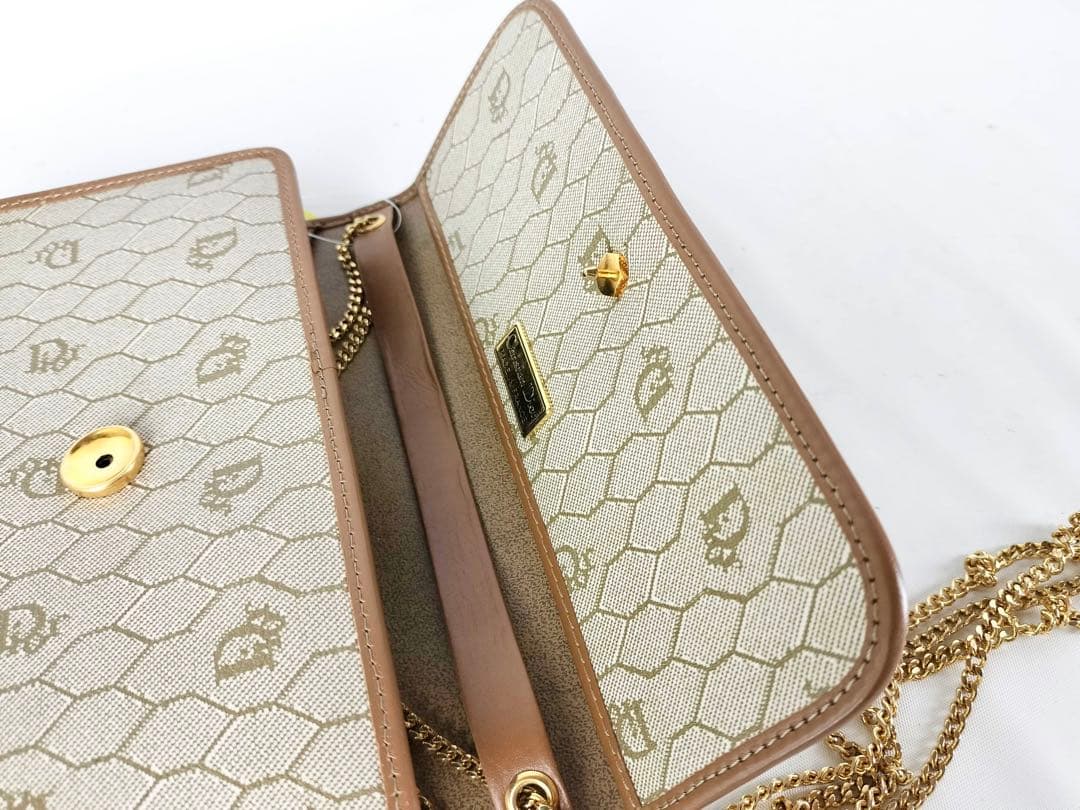 ✨極美品✨オールドディオール チェーンショルダー ハニカム ショルダーバッグ