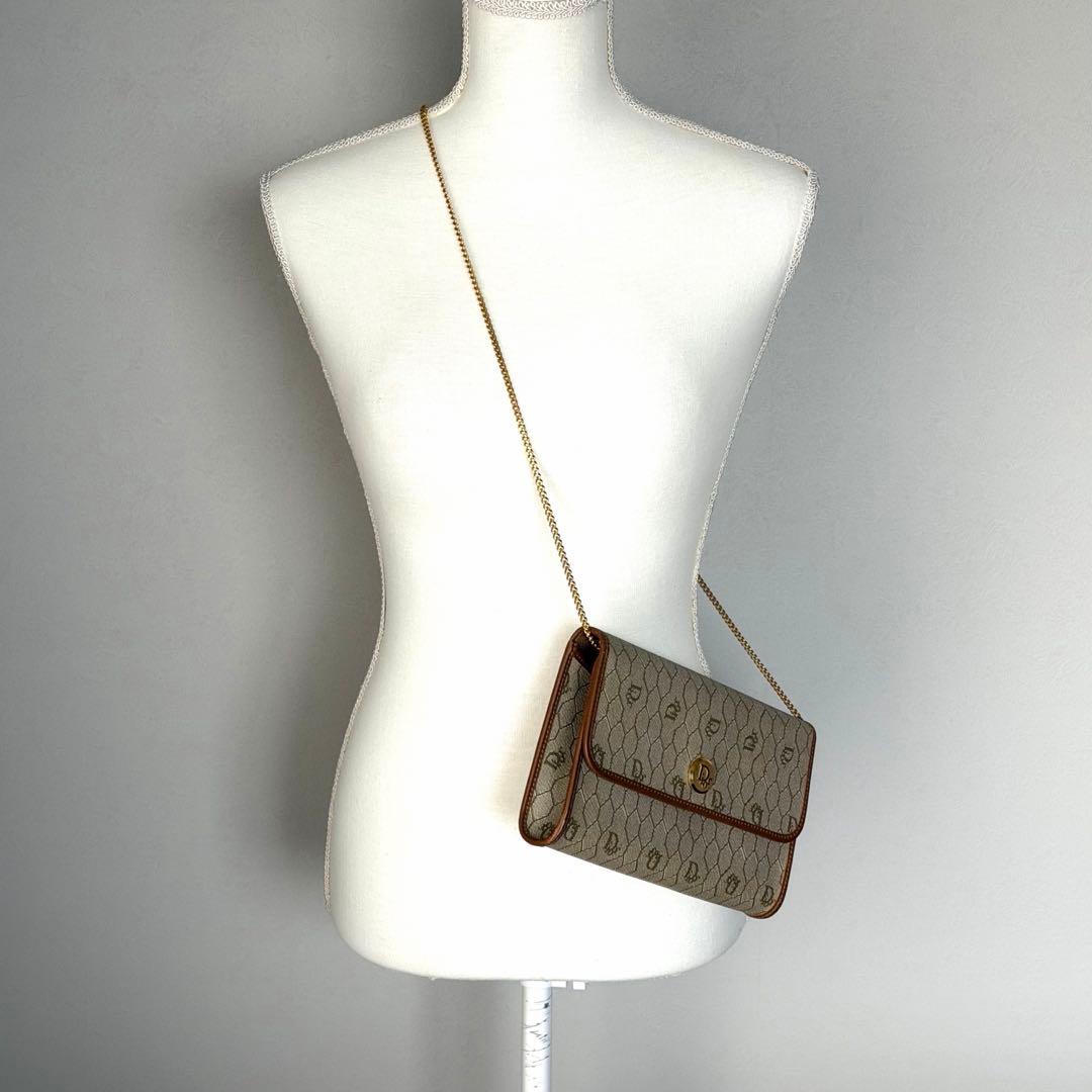 ✨極美品✨オールドディオール チェーンショルダー ハニカム ショルダーバッグ