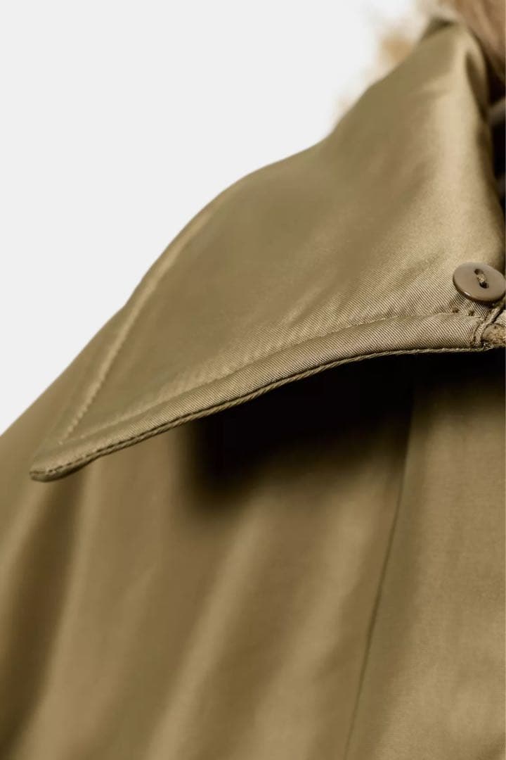 ZARA フェイクファー襟 ボンバージャケット ZW COLLECTION L