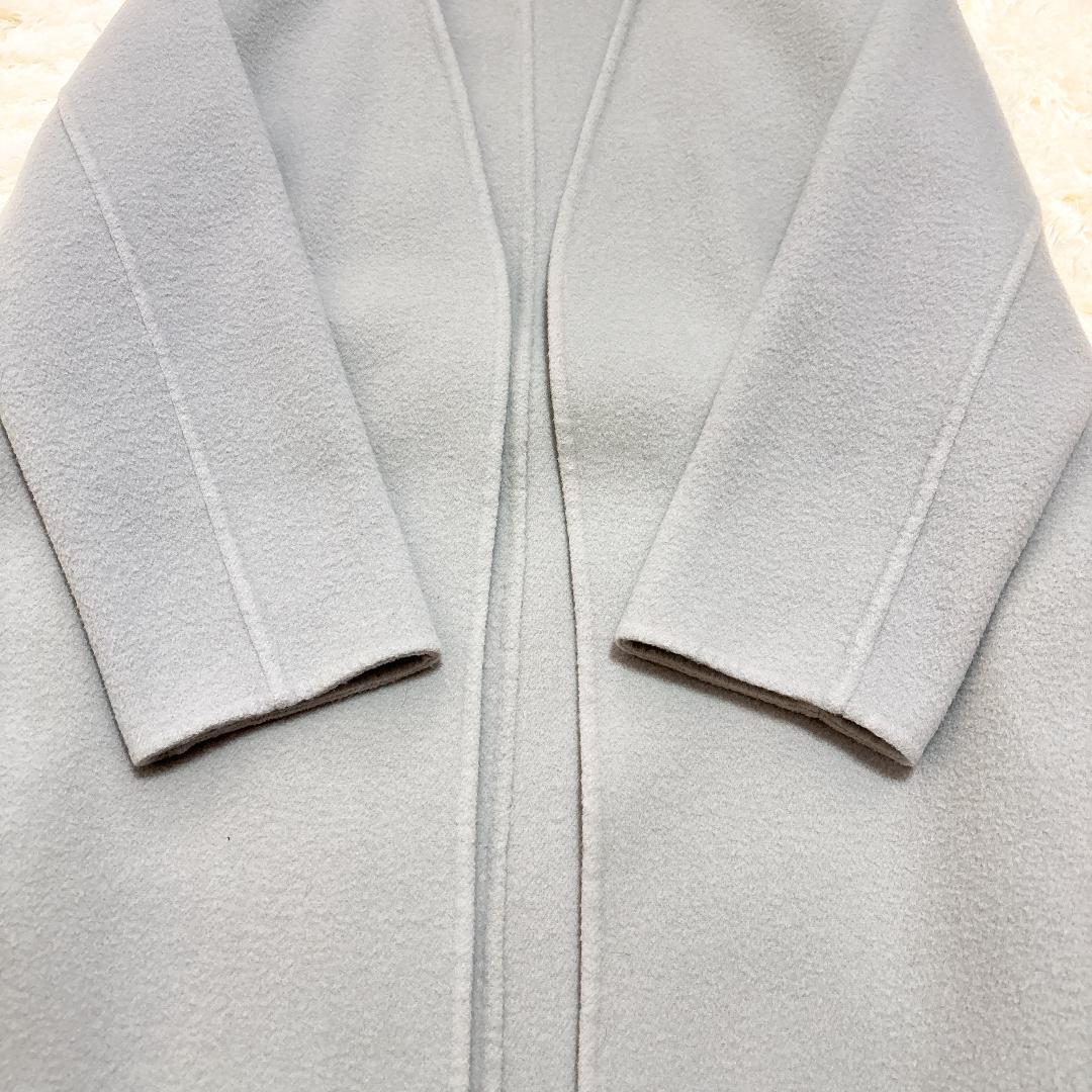 【美品】TOMORROWLAND ダブルフェイスリバーコート 36 ライトグレー