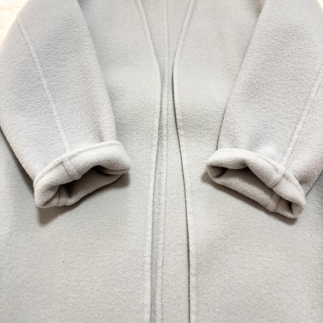 【美品】TOMORROWLAND ダブルフェイスリバーコート 36 ライトグレー