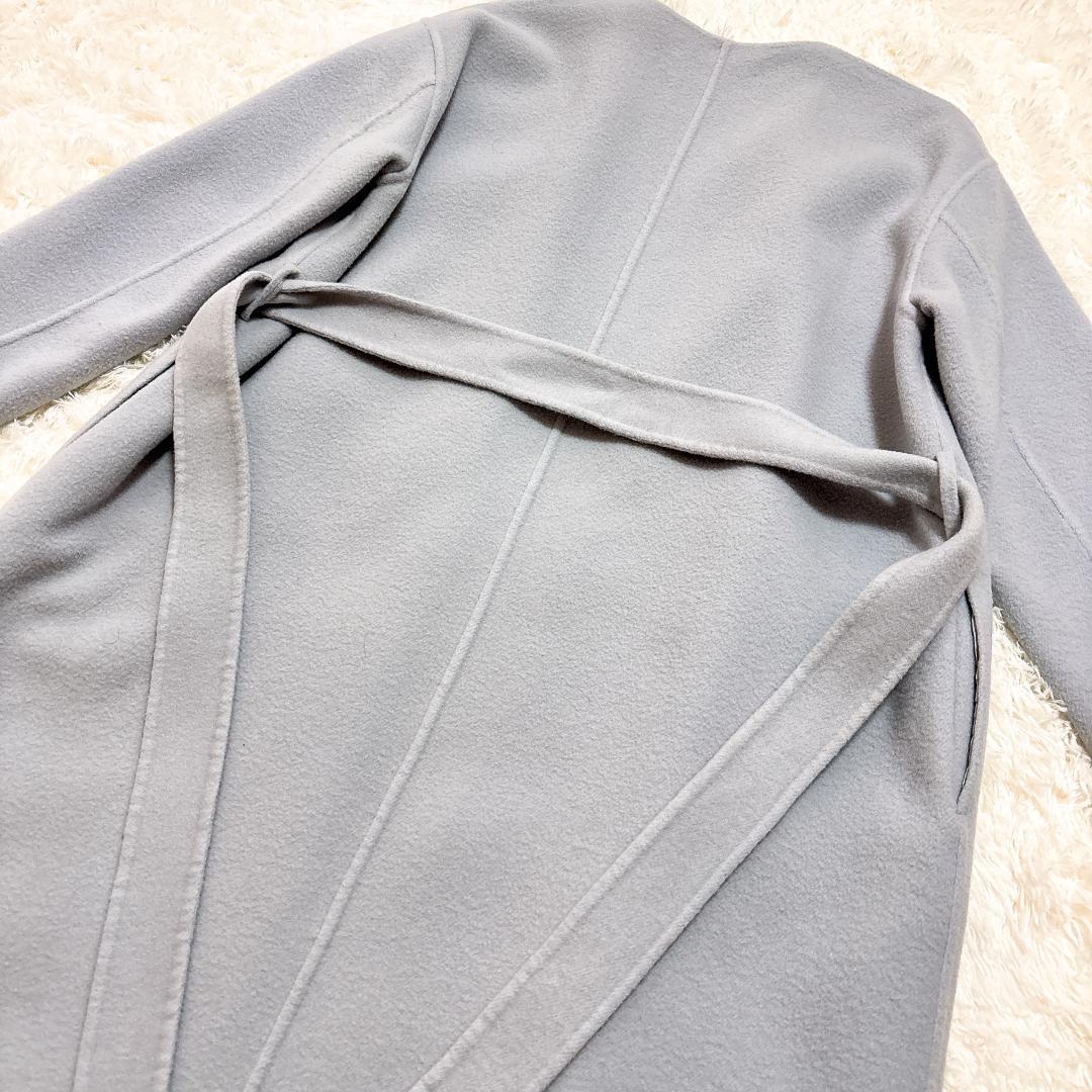 【美品】TOMORROWLAND ダブルフェイスリバーコート 36 ライトグレー