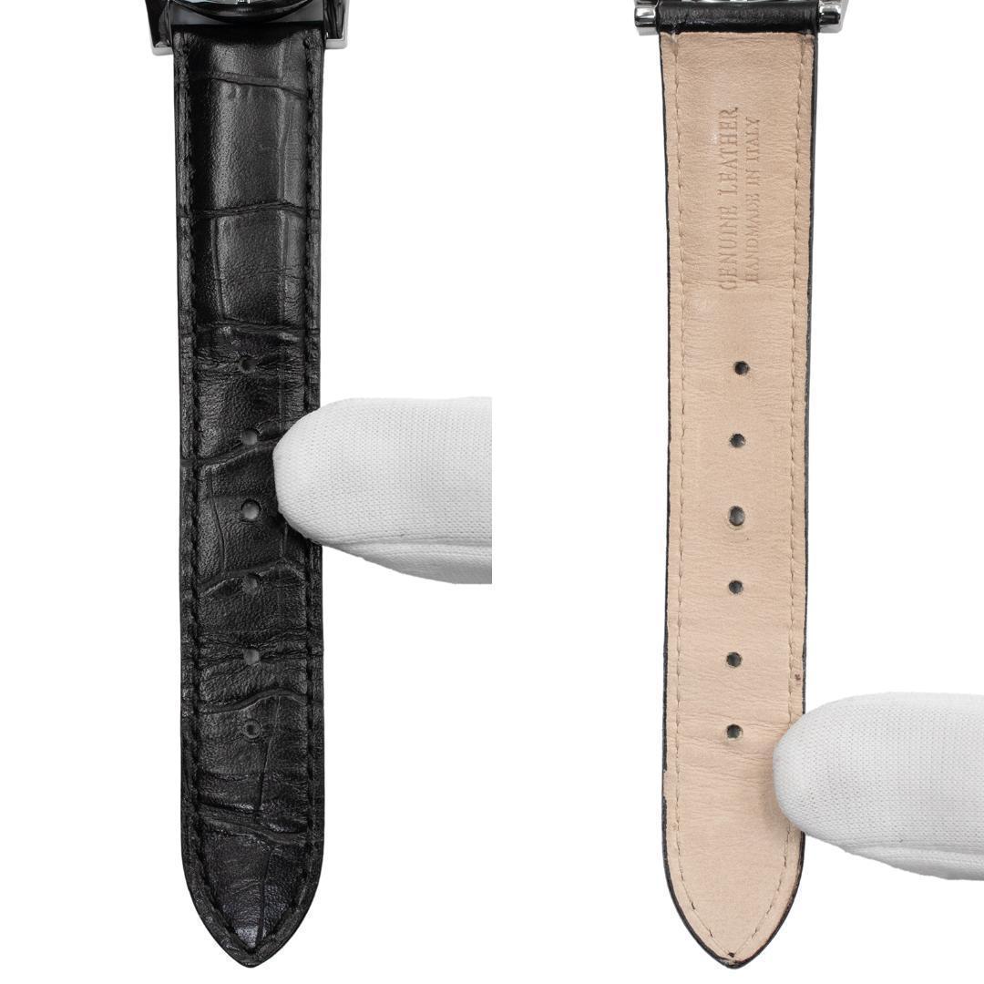 ヴェルサーチェ 腕時計 メンズ レディース 黒 ダイヤ メドゥーサロゴ 革ベルト