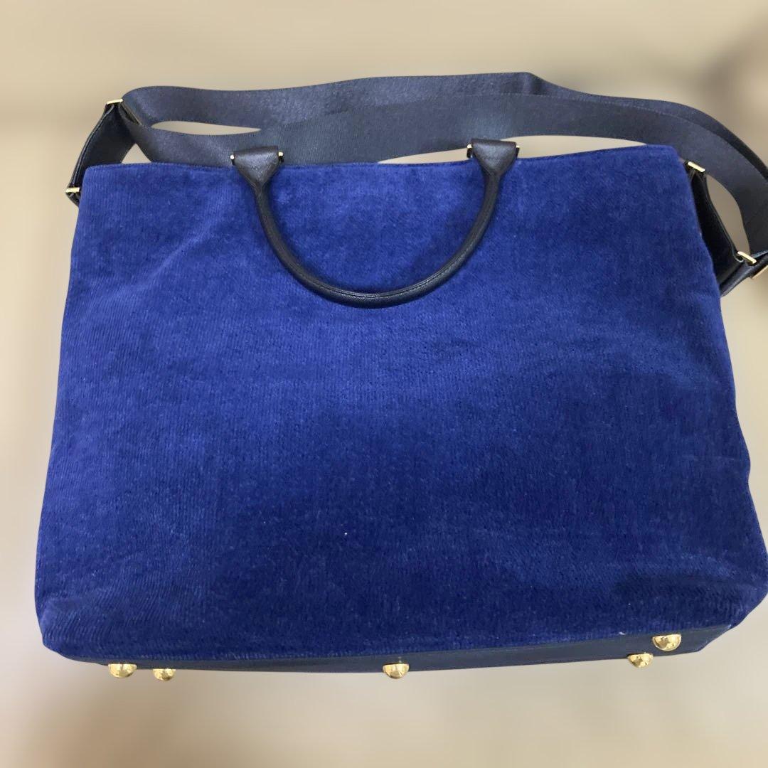 フェイラー　トートバッグ　青色　タグ付き未使用品