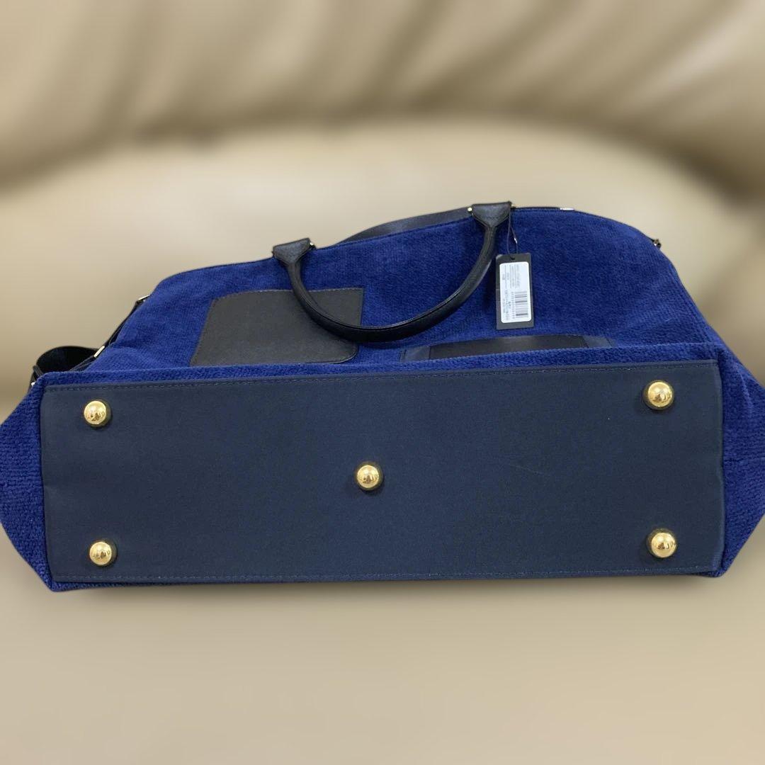 フェイラー　トートバッグ　青色　タグ付き未使用品