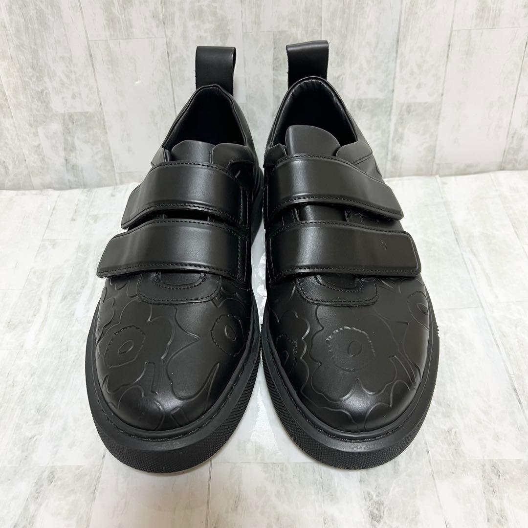 マリメッコ marimekko ウニッコ　本革　レザースニーカー ブラック　25