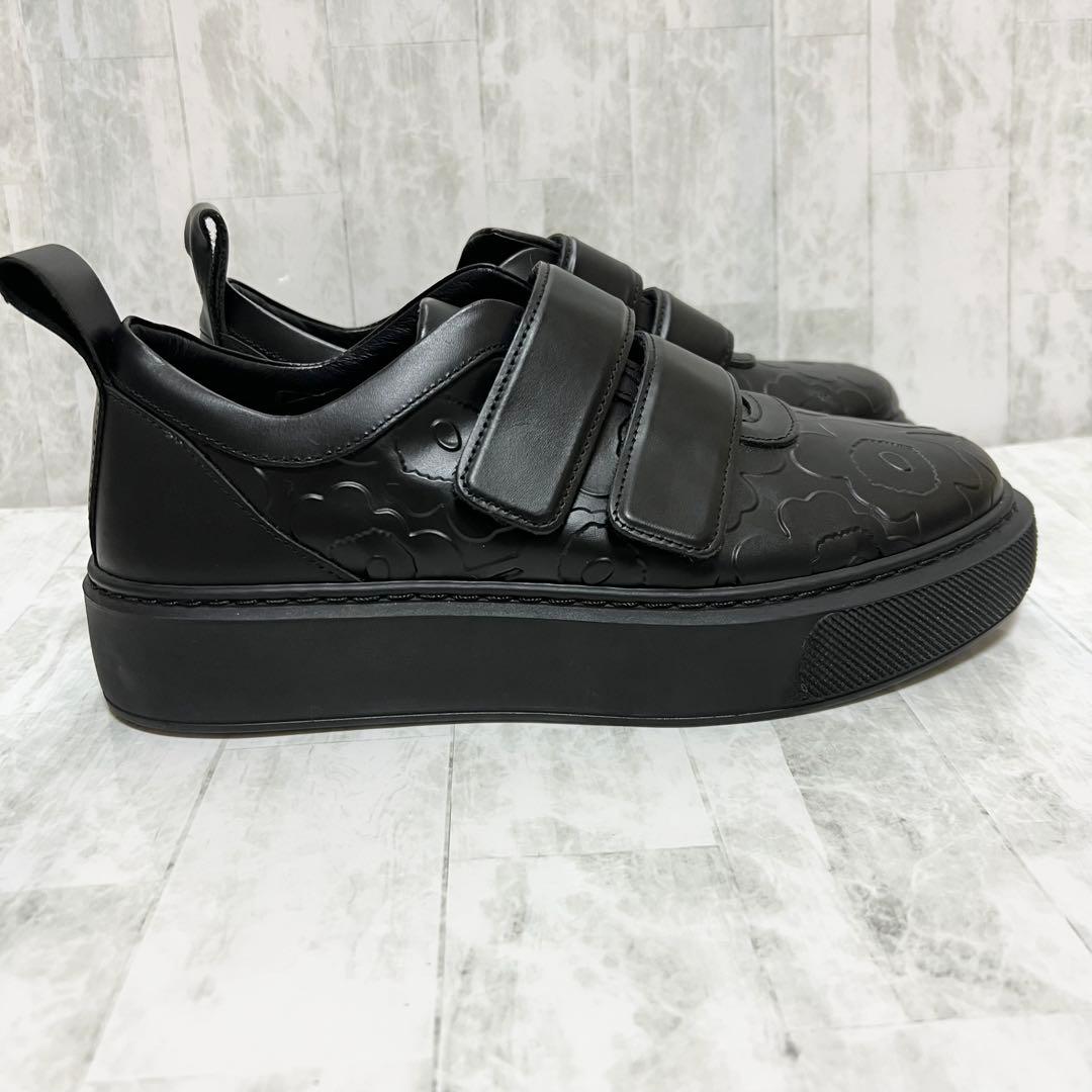 マリメッコ marimekko ウニッコ　本革　レザースニーカー ブラック　25