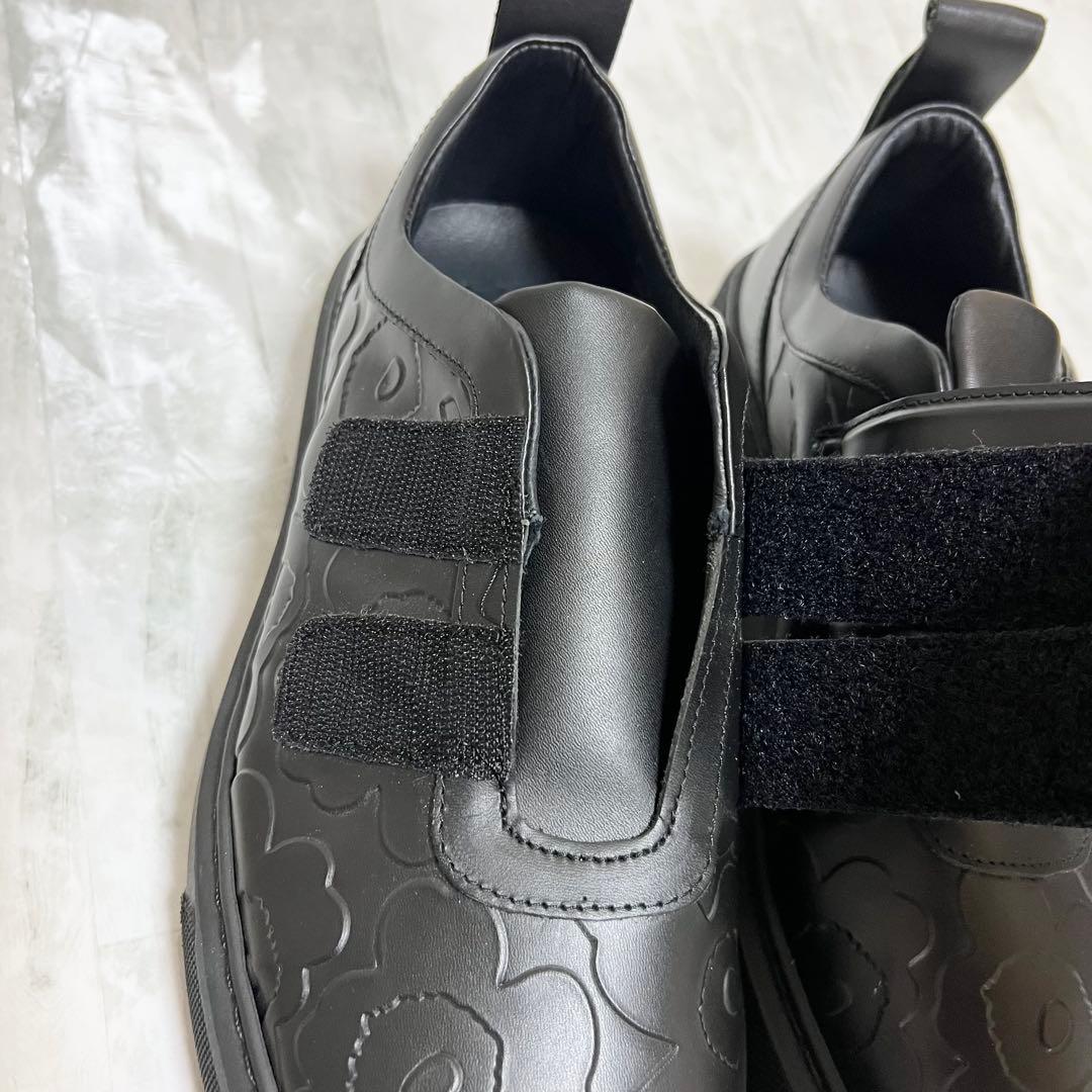 マリメッコ marimekko ウニッコ　本革　レザースニーカー ブラック　25