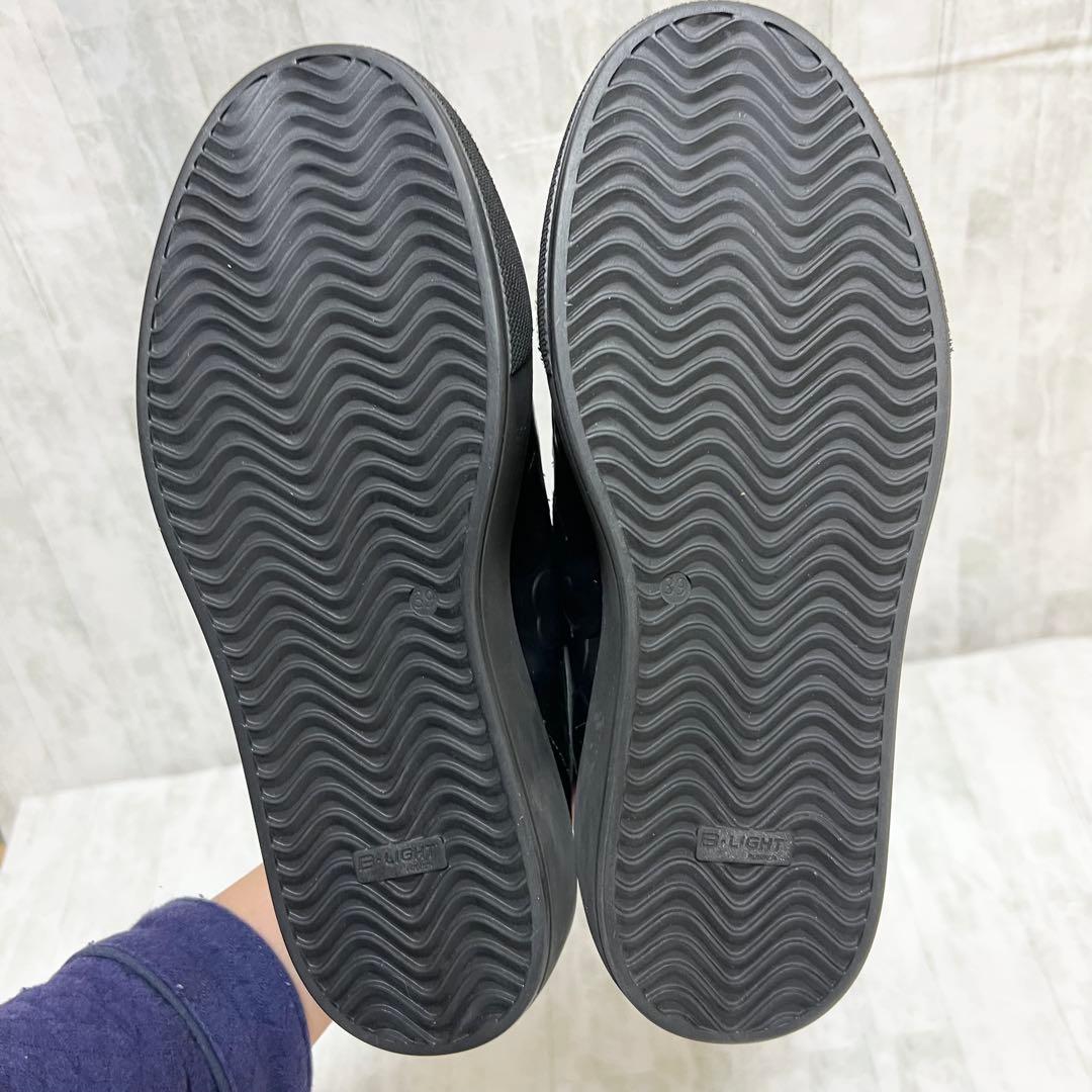 マリメッコ marimekko ウニッコ　本革　レザースニーカー ブラック　25